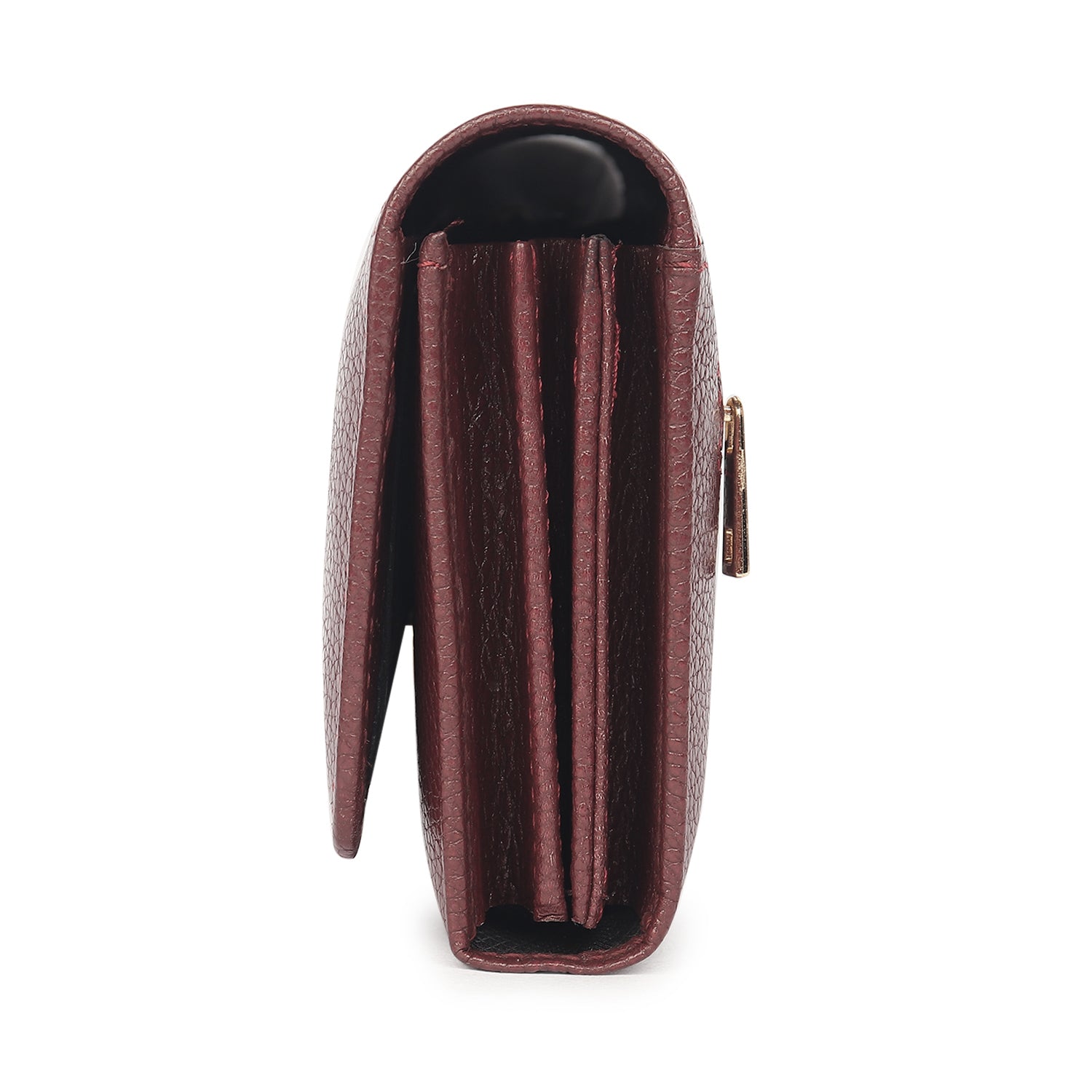 Premium Maroon Leather Long Clutch Wallet
